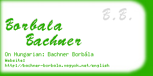 borbala bachner business card